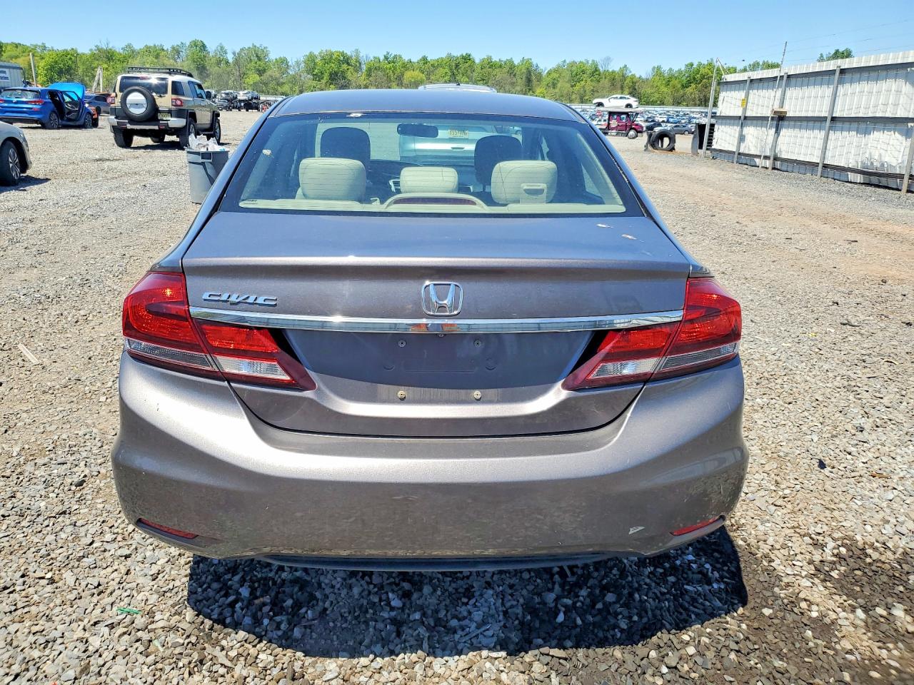 2013 Honda Civic Lx Gray vin: 19XFB2F52DE228632