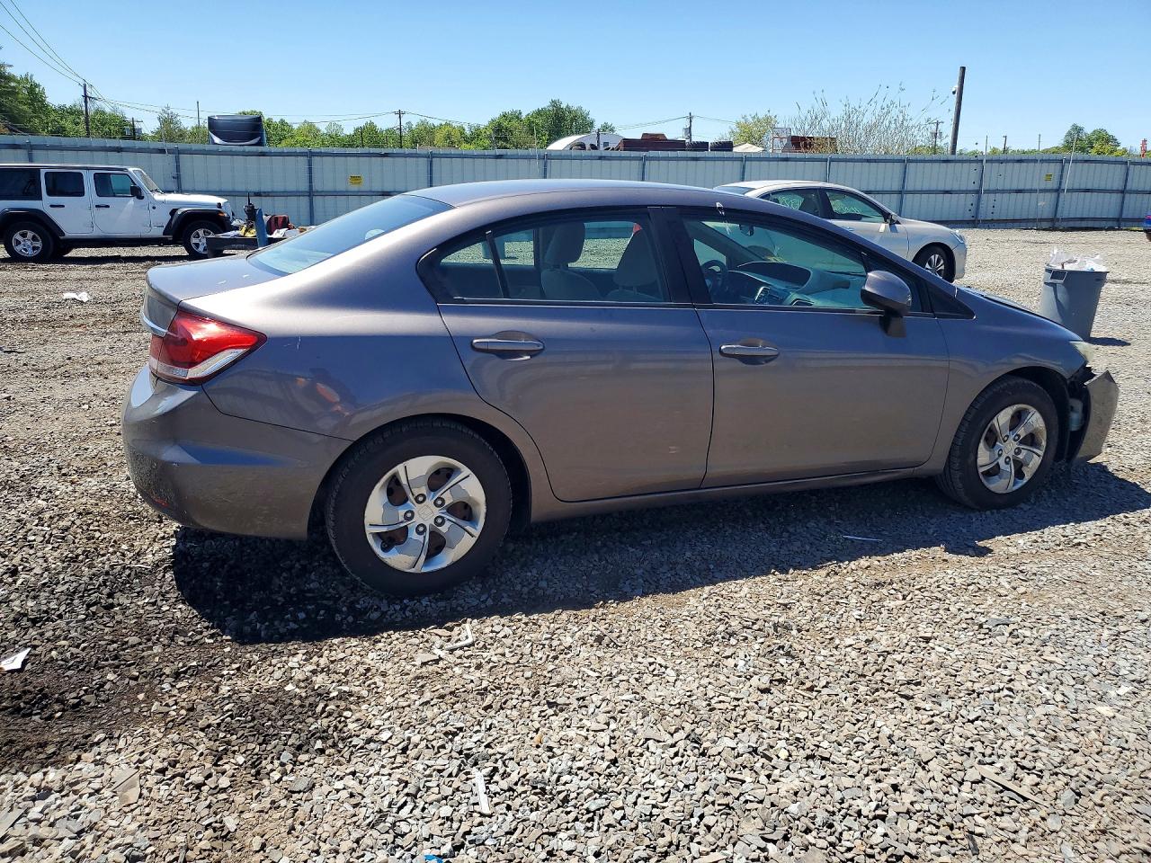 2013 Honda Civic Lx Gray vin: 19XFB2F52DE228632