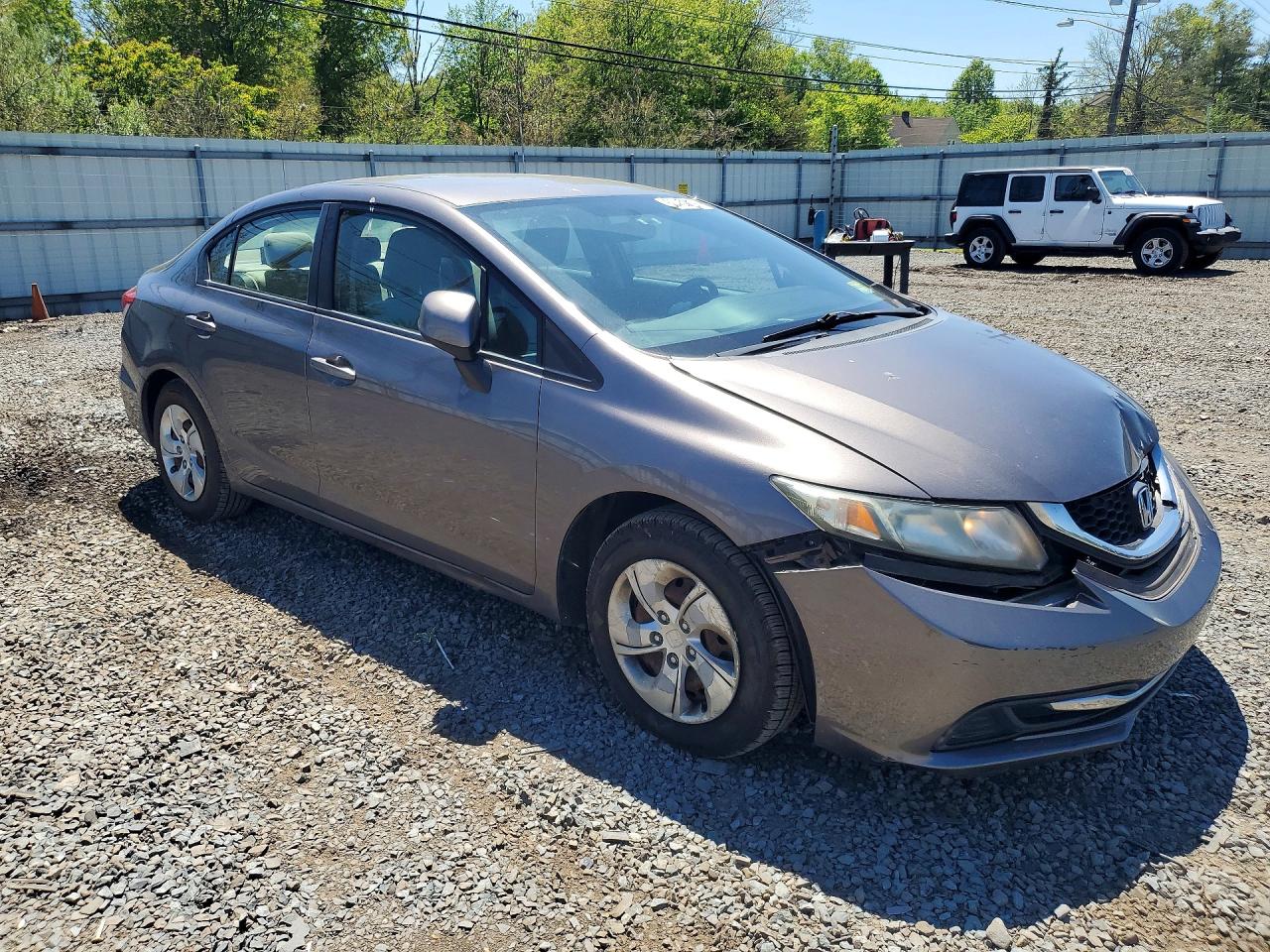 2013 Honda Civic Lx Gray vin: 19XFB2F52DE228632