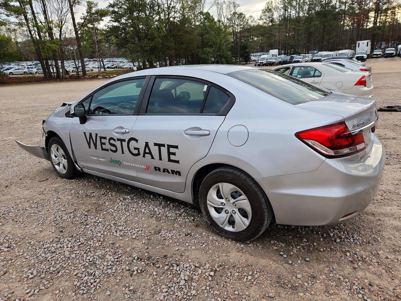 2013 Honda Civic Lx Silver vin: 19XFB2F52DE229697