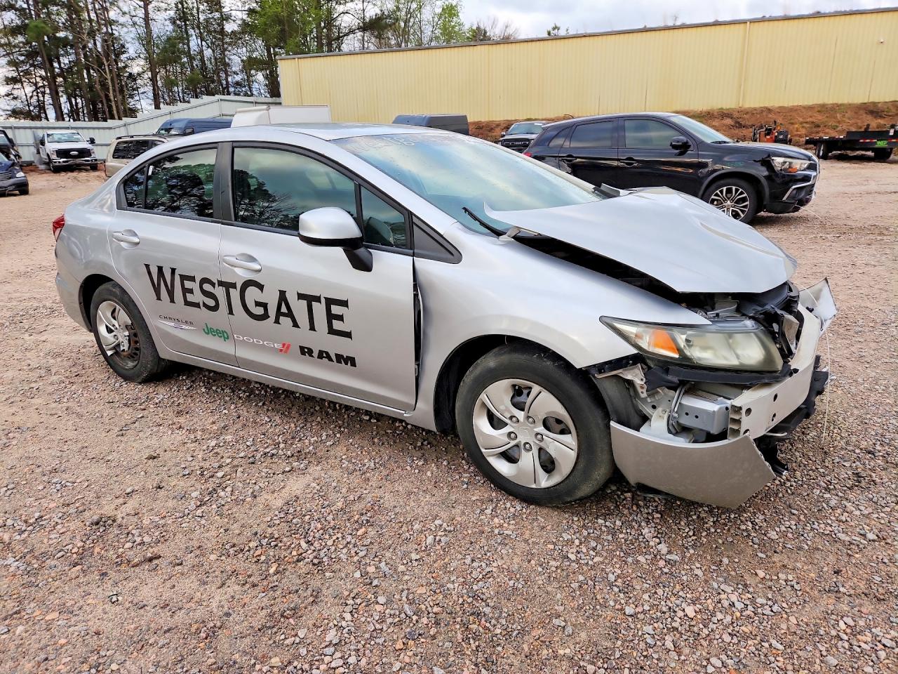 2013 Honda Civic Lx Silver vin: 19XFB2F52DE229697