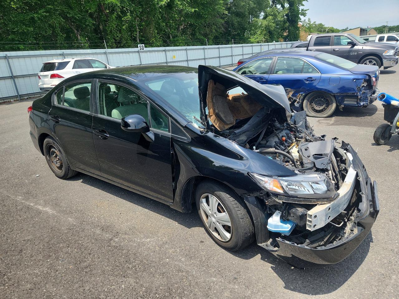 2013 Honda Civic Black vin: 19XFB2F52DE246581