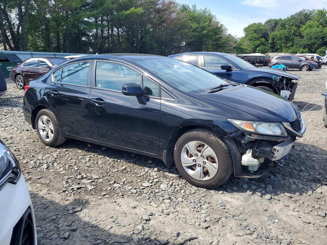2013 Honda Civic Lx Black vin: 19XFB2F52DE248010