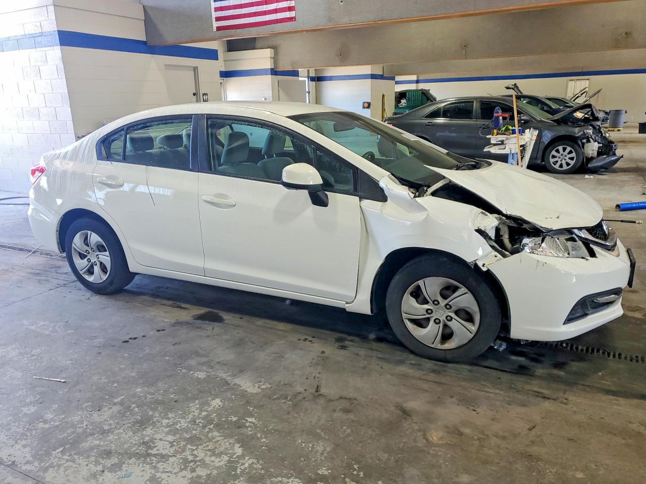 2013 Honda Civic Lx White vin: 19XFB2F52DE248976