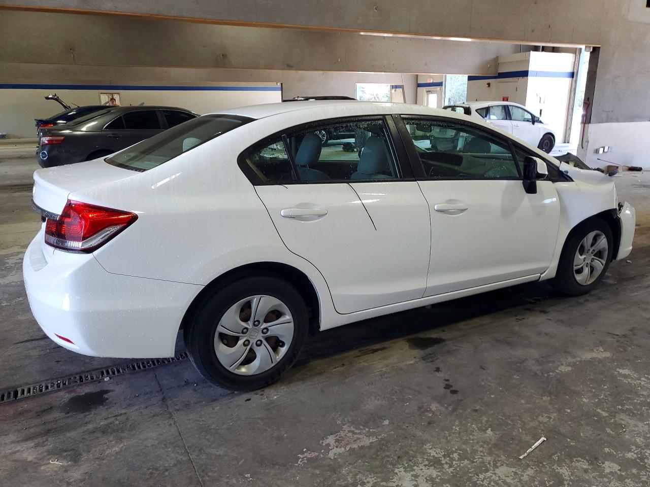 2013 Honda Civic Lx White vin: 19XFB2F52DE248976