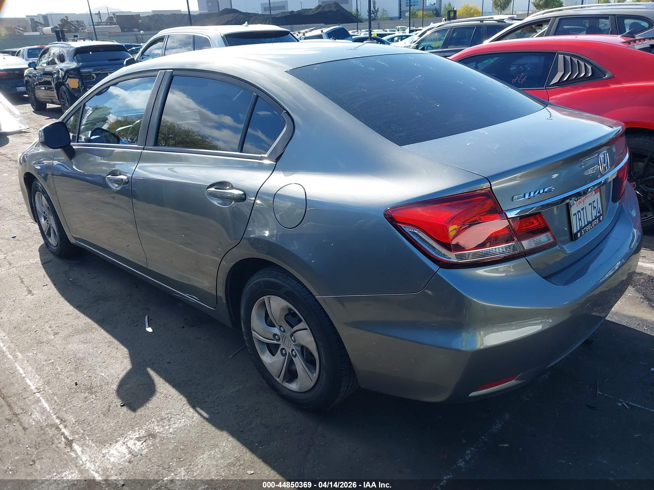 2013 Honda Civic Lx Серый vin: 19XFB2F52DE250470