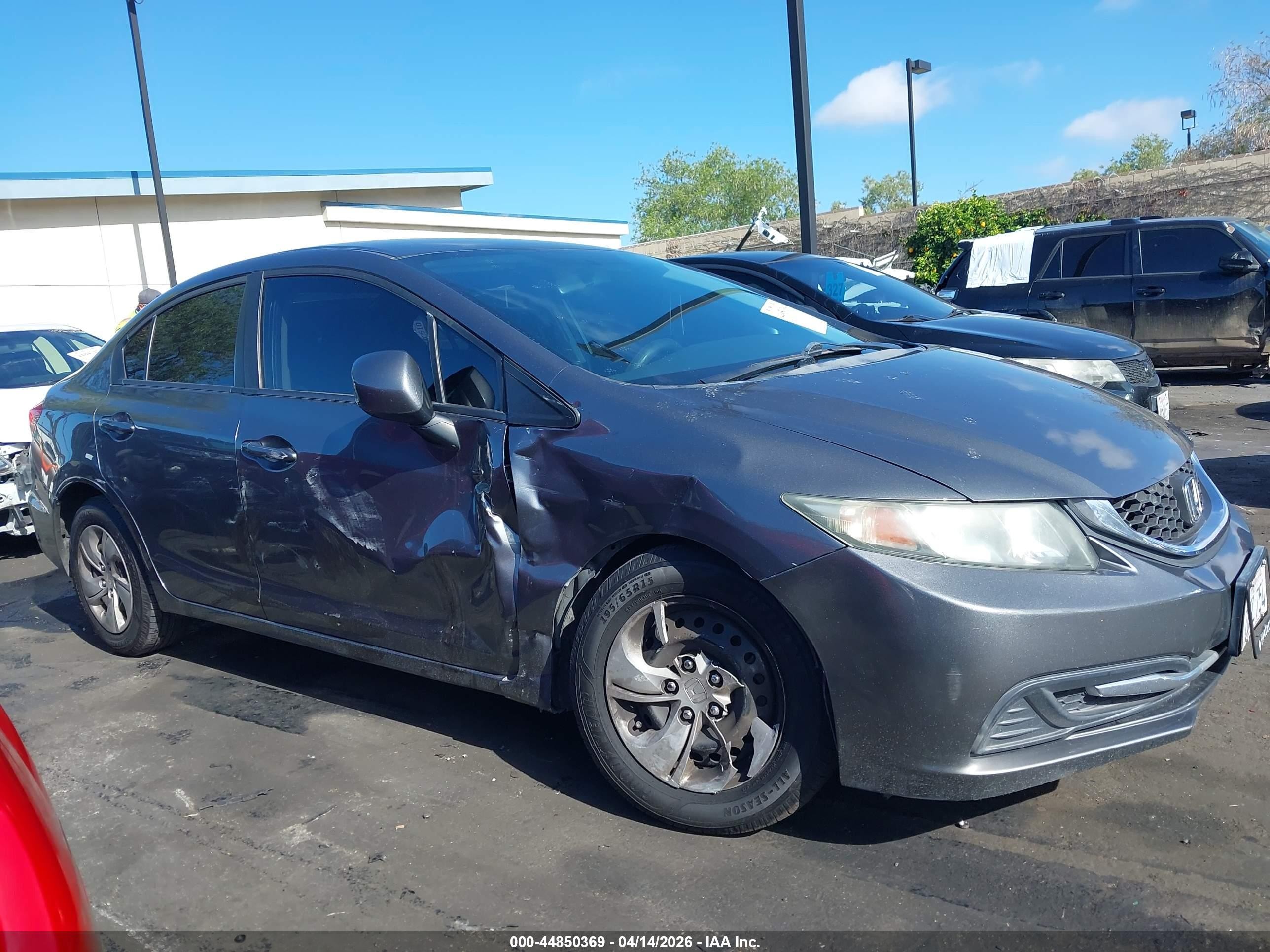 2013 Honda Civic Lx Серый vin: 19XFB2F52DE250470