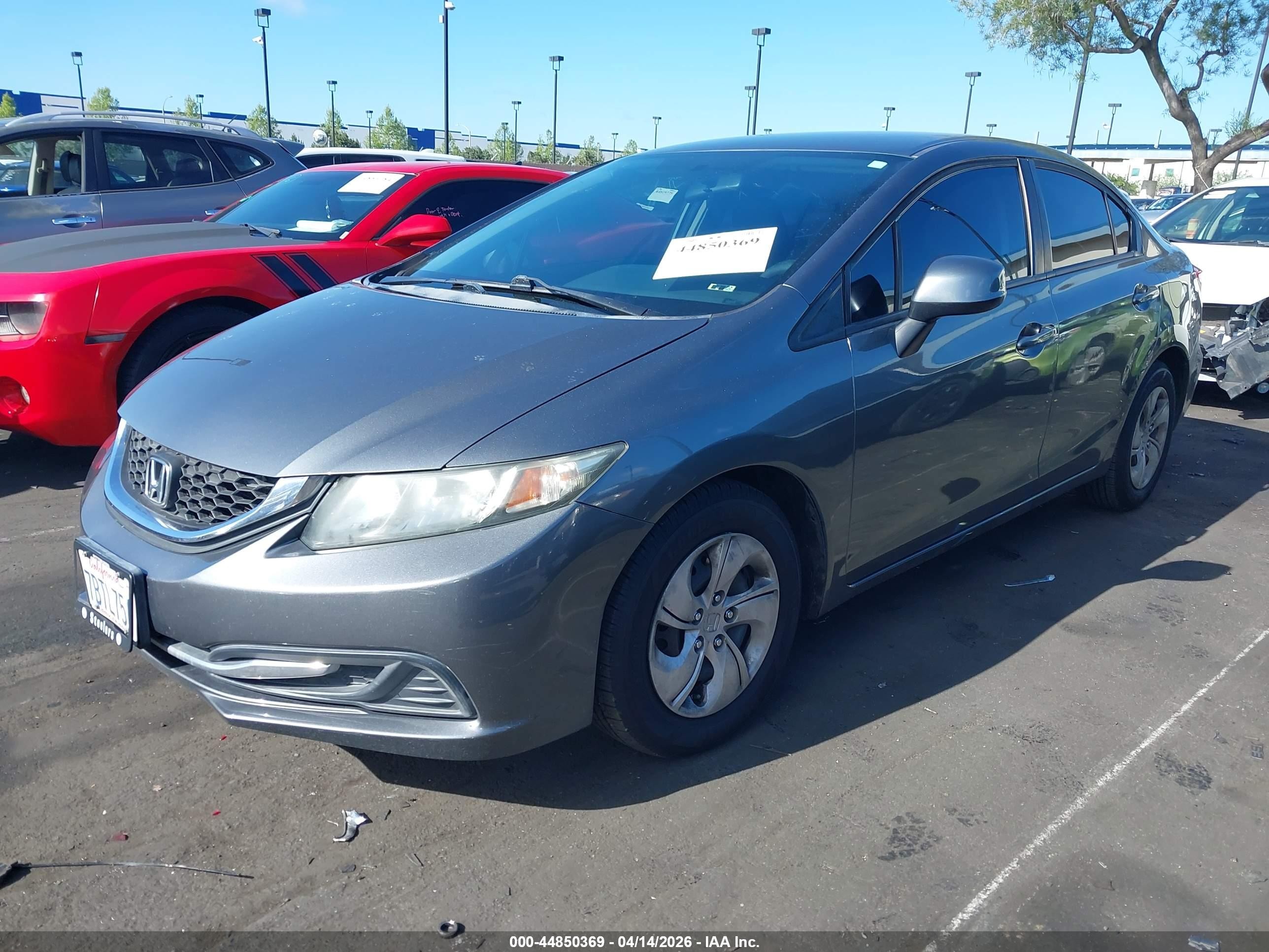2013 Honda Civic Lx Серый vin: 19XFB2F52DE250470