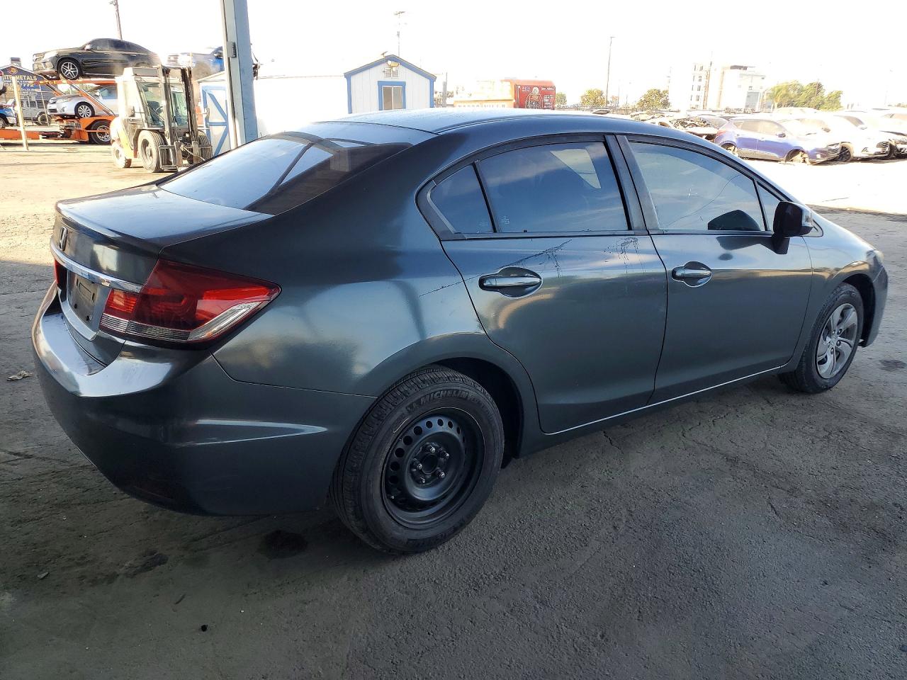 2013 Honda Civic Lx Gray vin: 19XFB2F52DE255510