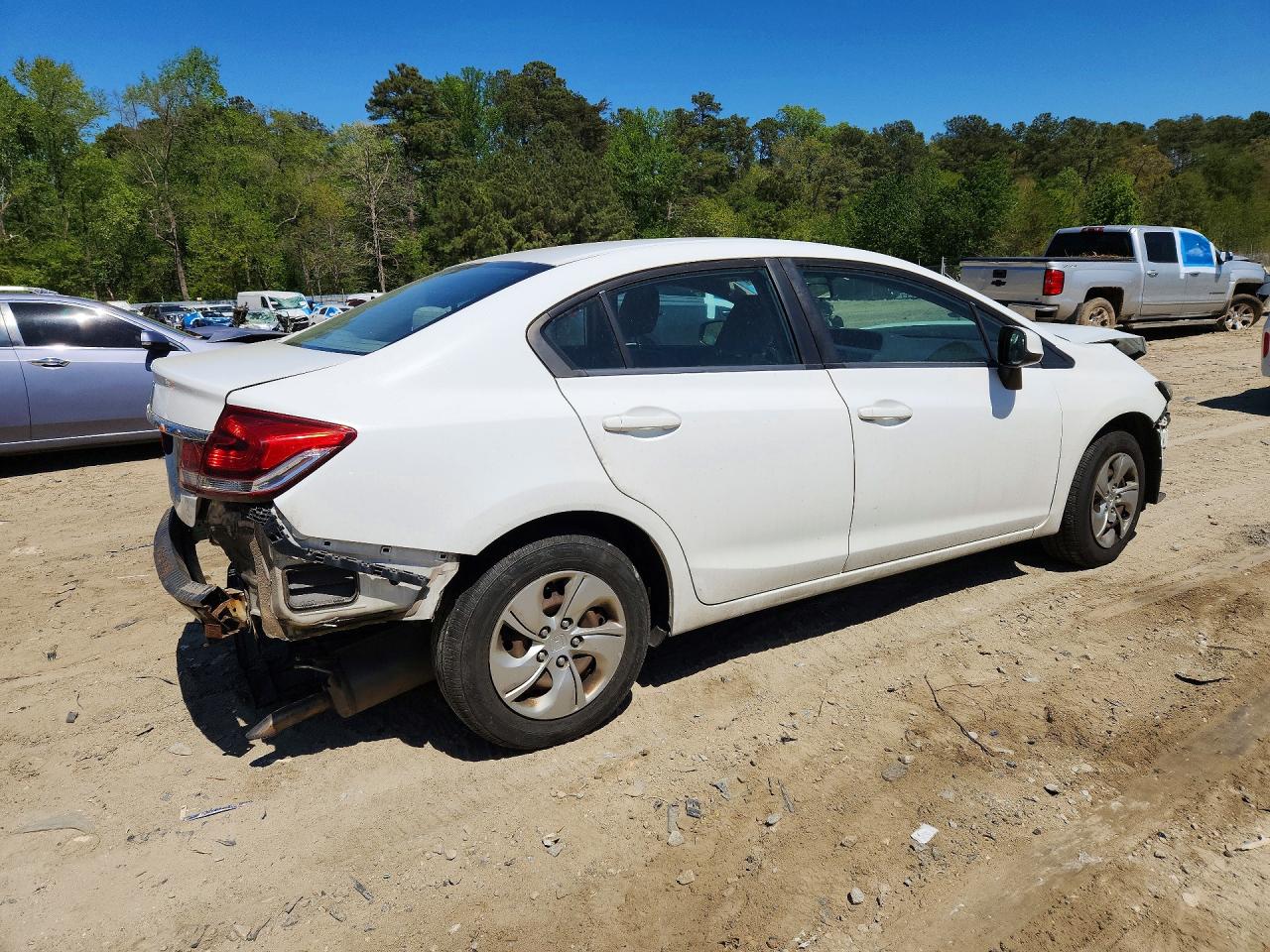 2013 Honda Civic Lx White vin: 19XFB2F52DE257208