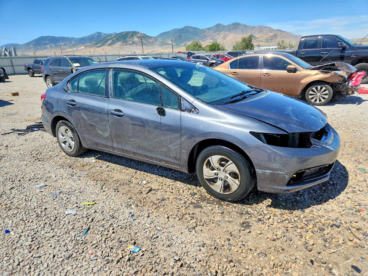 2013 Honda Civic Lx Серый vin: 19XFB2F52DE260190