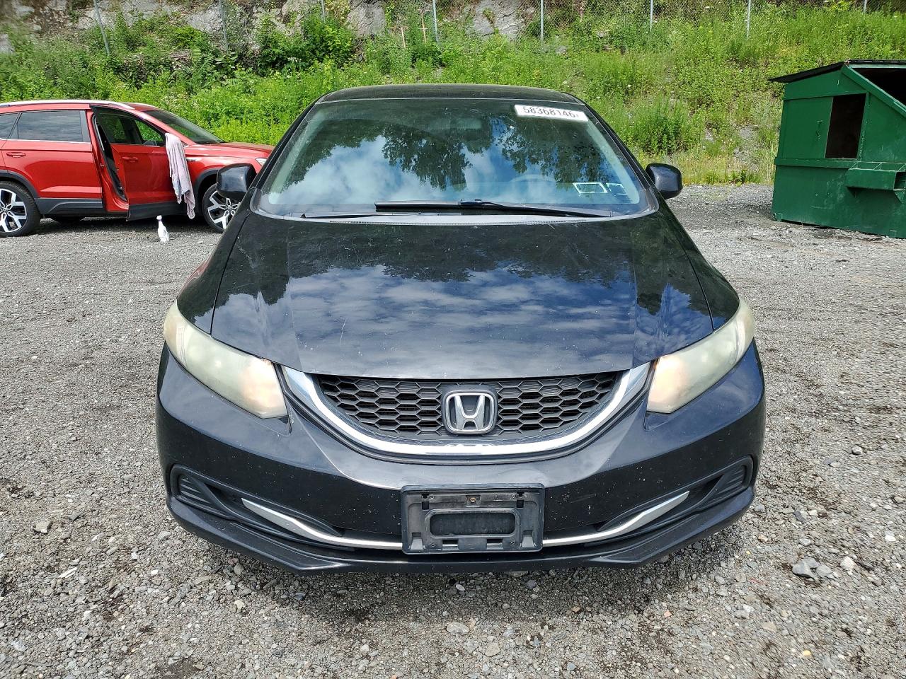 2013 Honda Civic Lx Black vin: 19XFB2F52DE274493