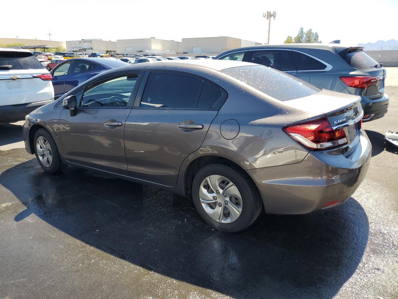 2013 Honda Civic Lx Gray vin: 19XFB2F52DE277085 Damage: Left Rear Door, Dent(S) W/ Paint Dmg, 2 To 3 Inches