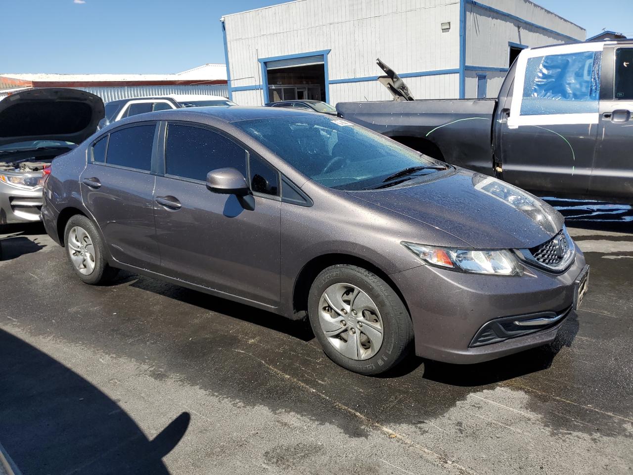 2013 Honda Civic Lx Gray vin: 19XFB2F52DE277085 Damage: Right Front Door, Dent(S) W/ Paint Dmg, 2 To 3 Inches