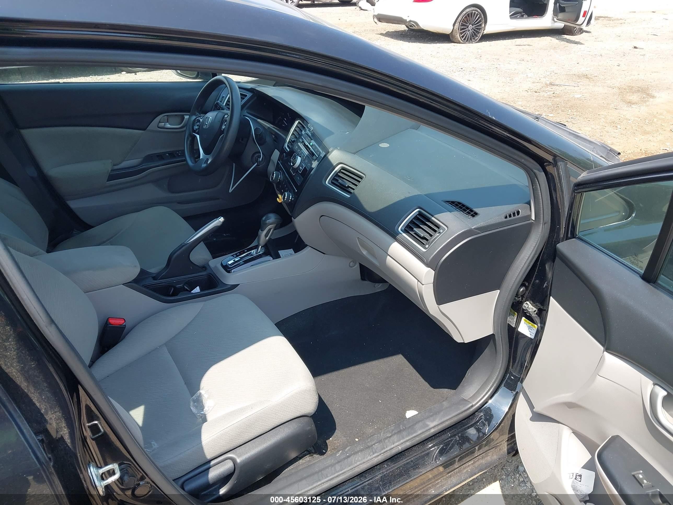 2013 Honda Civic Lx Black vin: 19XFB2F52DE279130