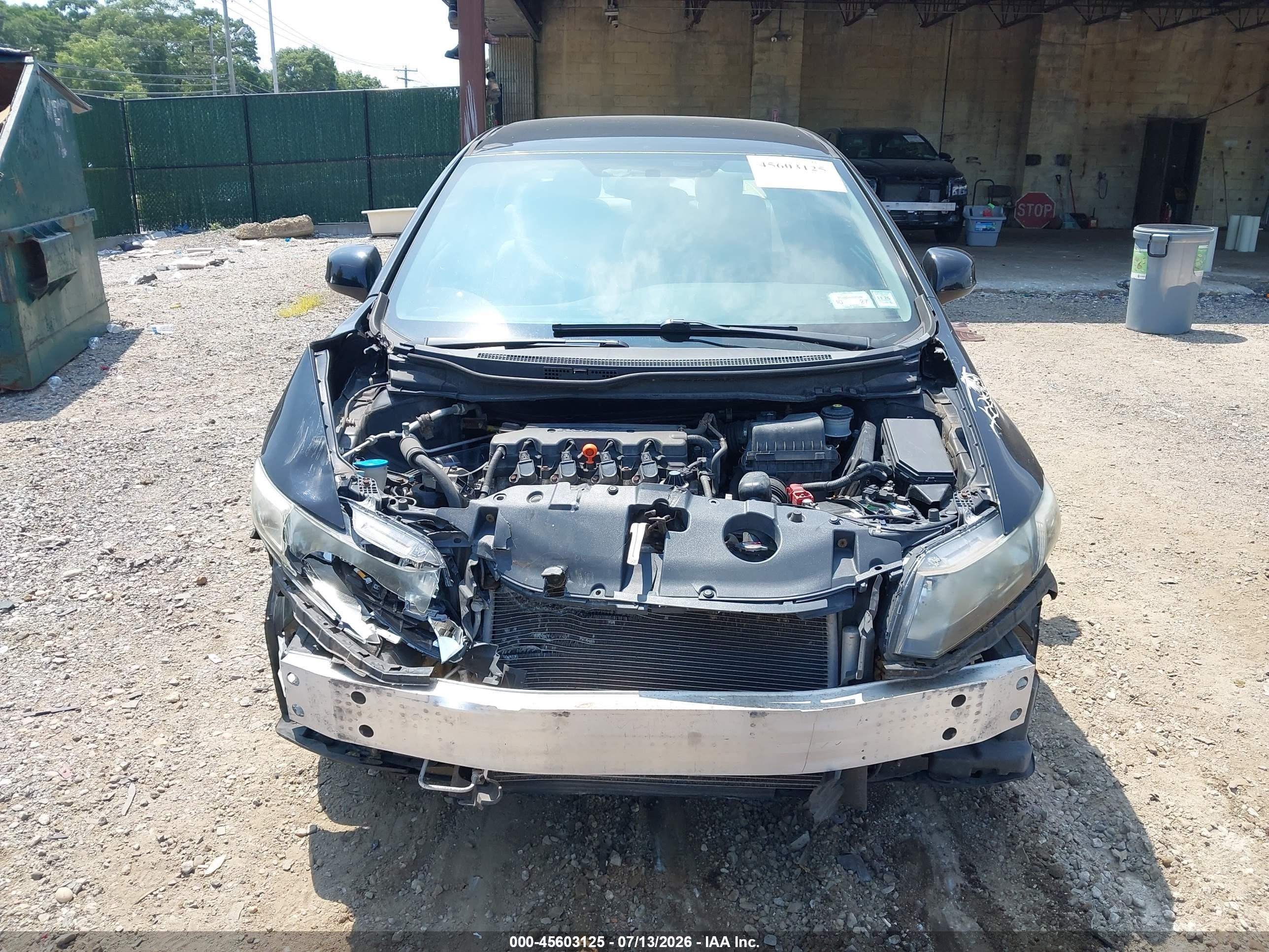 2013 Honda Civic Lx Black vin: 19XFB2F52DE279130