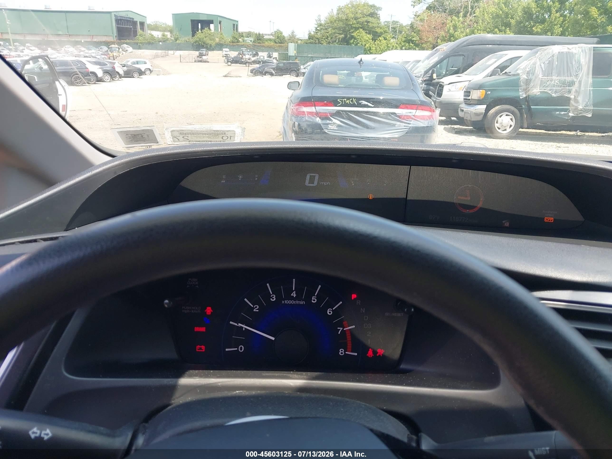 2013 Honda Civic Lx Black vin: 19XFB2F52DE279130