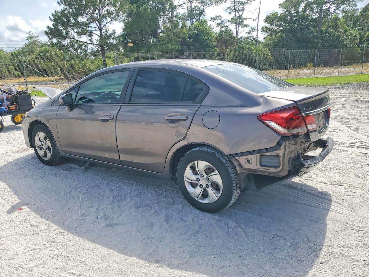 2014 Honda Civic Lx Gray vin: 19XFB2F52EE002494