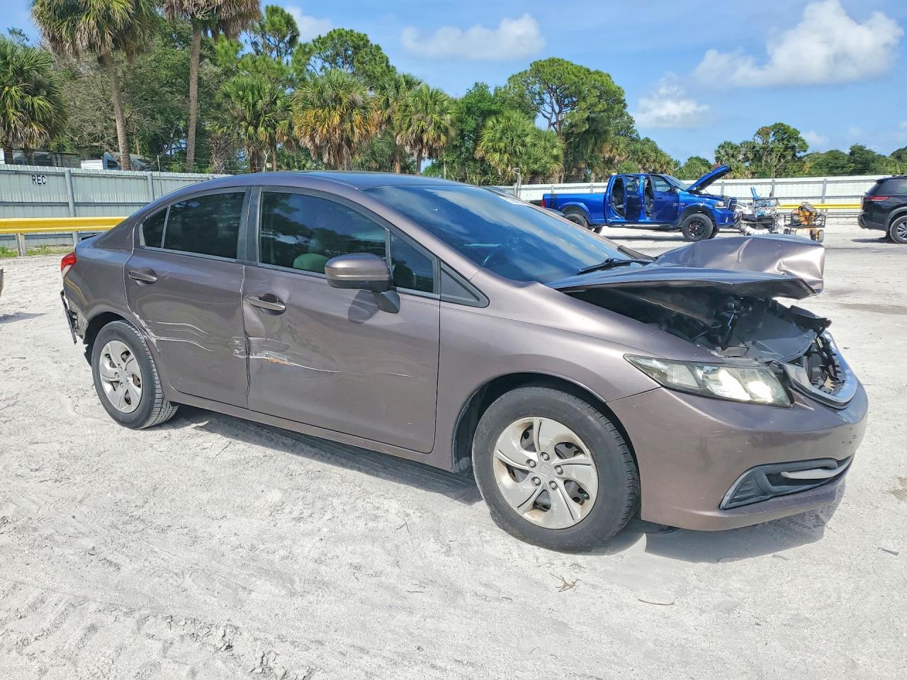 2014 Honda Civic Lx Gray vin: 19XFB2F52EE002494
