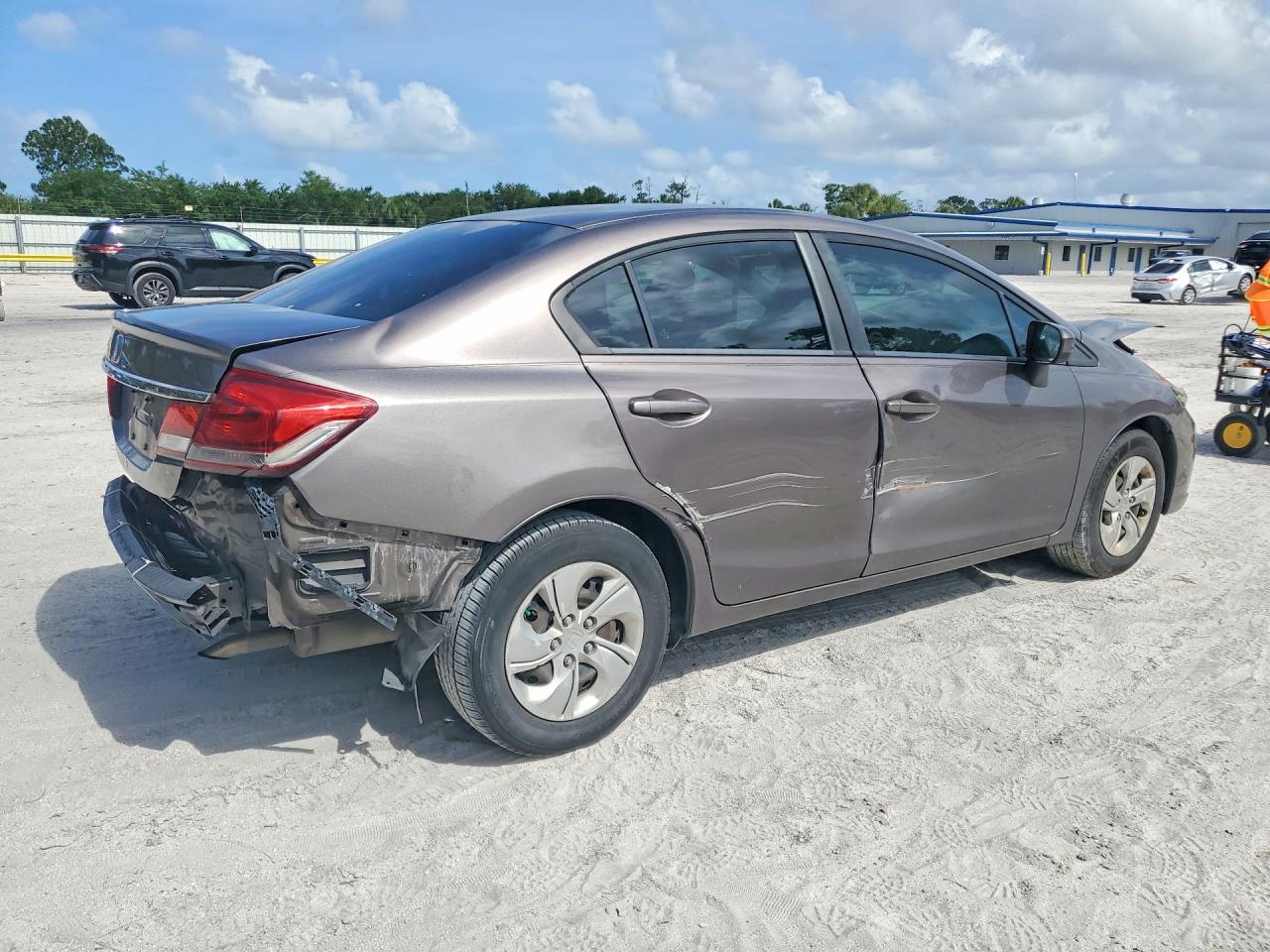 2014 Honda Civic Lx Gray vin: 19XFB2F52EE002494