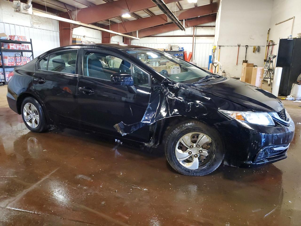 2014 Honda Civic Lx Black vin: 19XFB2F52EE003404