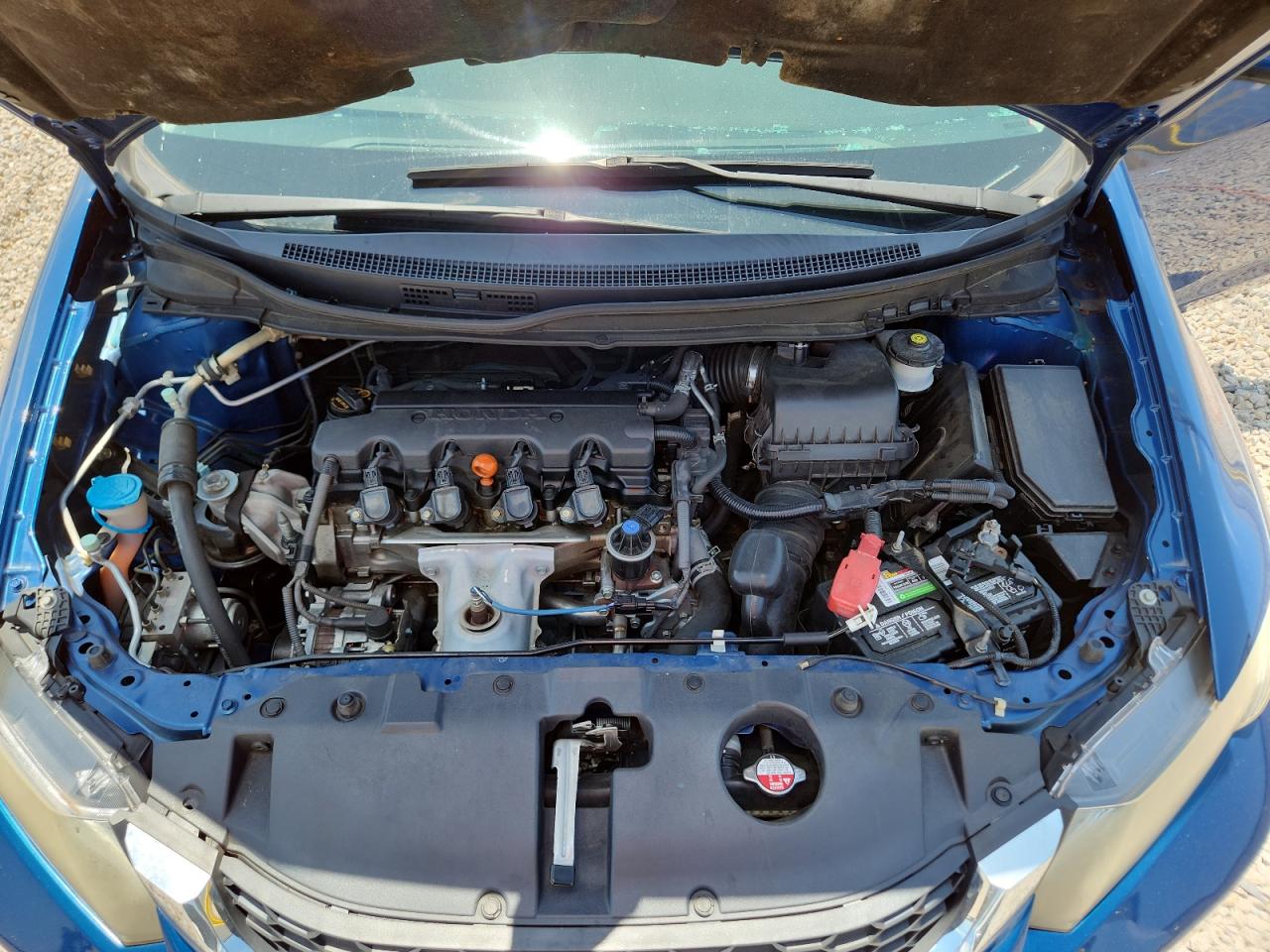 2014 Honda Civic Lx Blue vin: 19XFB2F52EE005833