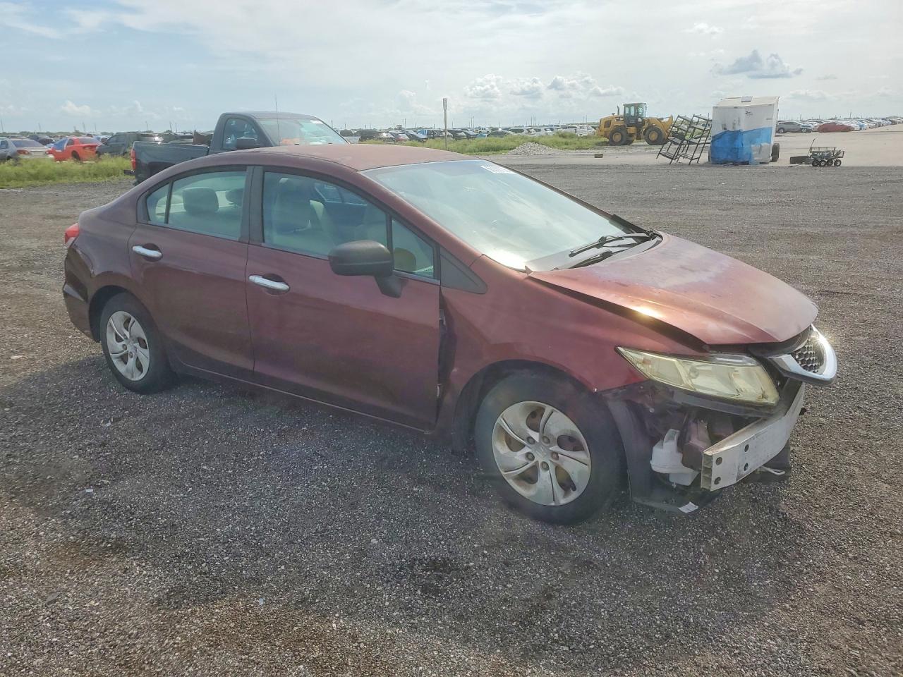 2014 Honda Civic Lx Maroon vin: 19XFB2F52EE009543