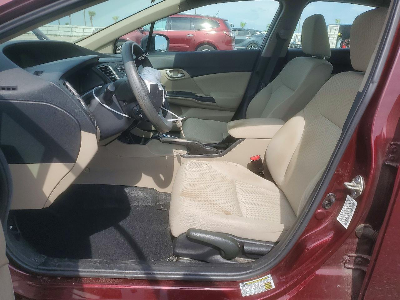2014 Honda Civic Lx Maroon vin: 19XFB2F52EE009543