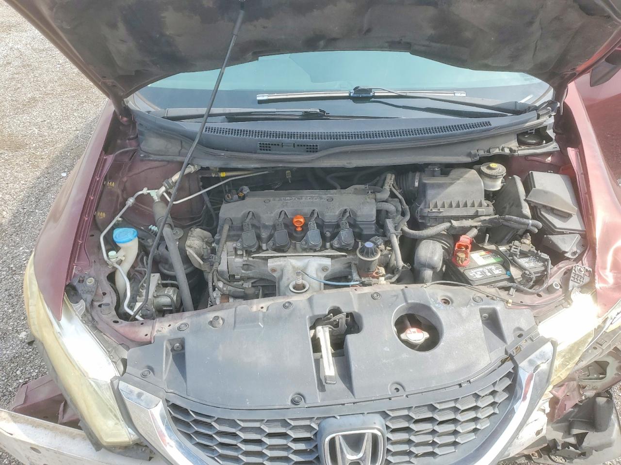 2014 Honda Civic Lx Maroon vin: 19XFB2F52EE009543