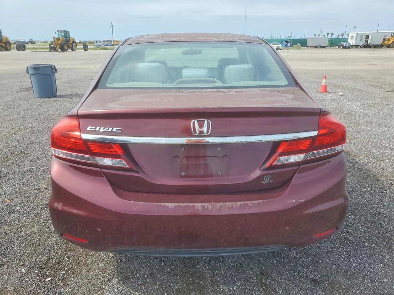 2014 Honda Civic Lx Maroon vin: 19XFB2F52EE009543