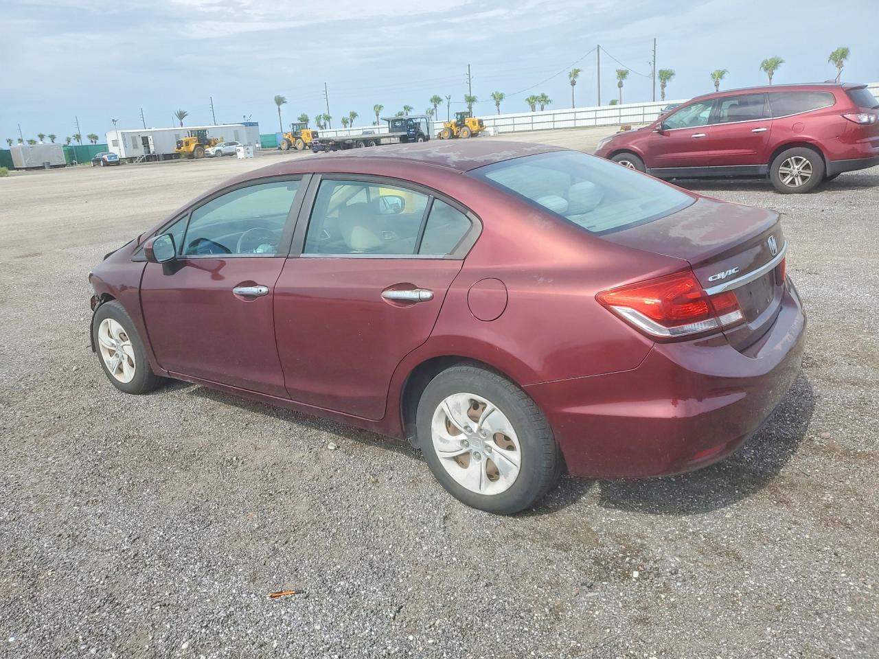 2014 Honda Civic Lx Maroon vin: 19XFB2F52EE009543