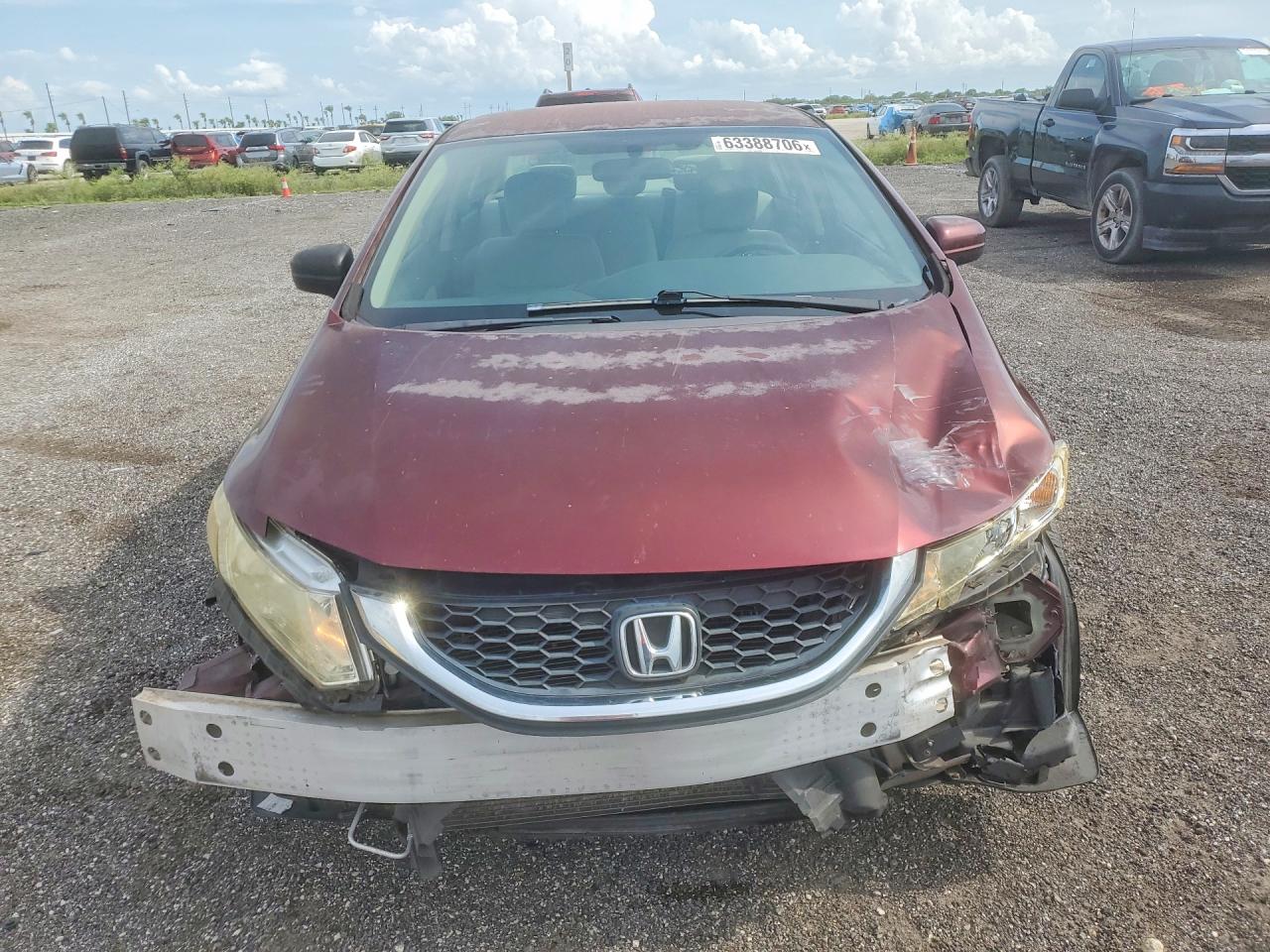 2014 Honda Civic Lx Maroon vin: 19XFB2F52EE009543