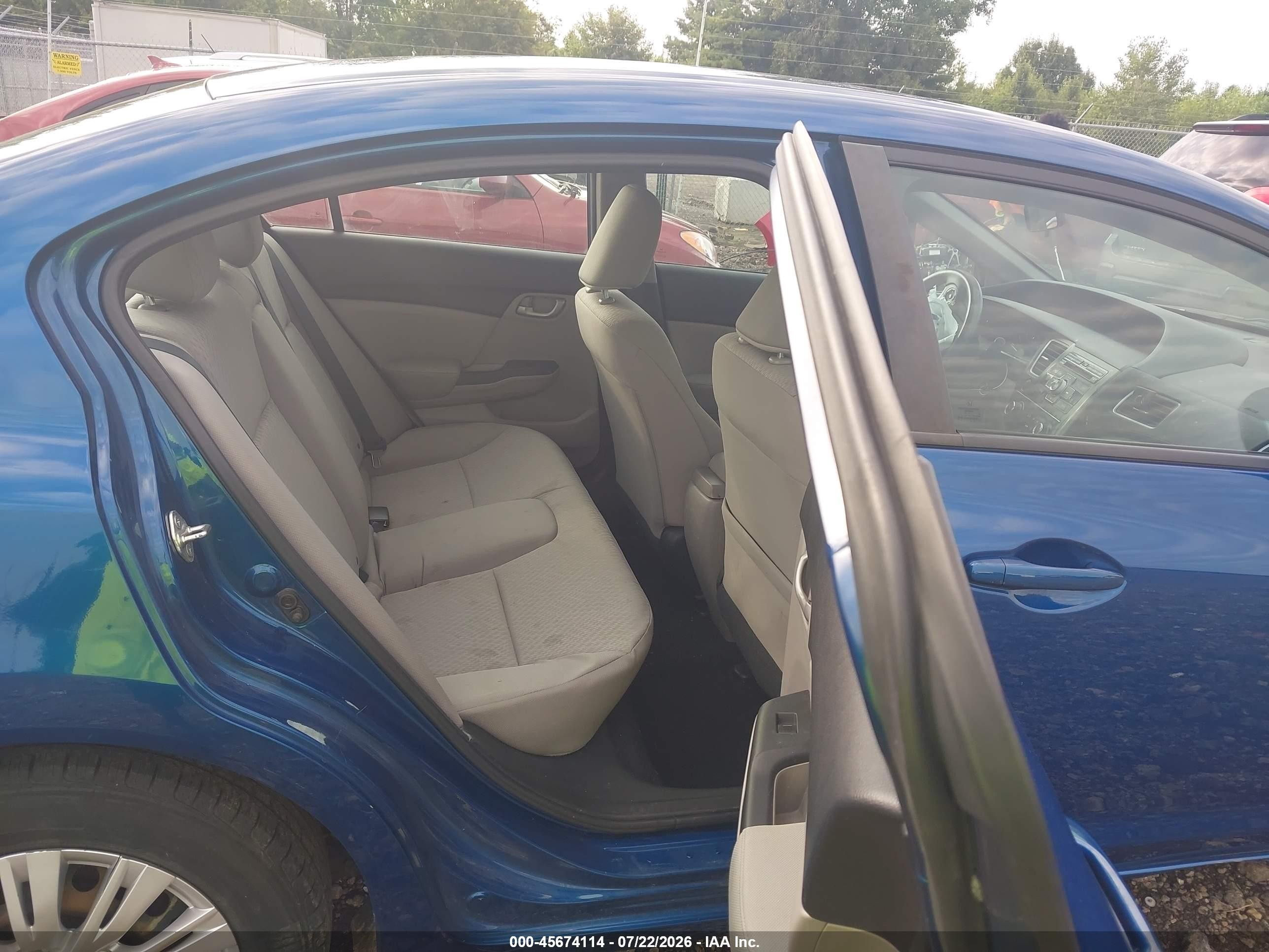 2014 Honda Civic Lx Синий vin: 19XFB2F52EE010689