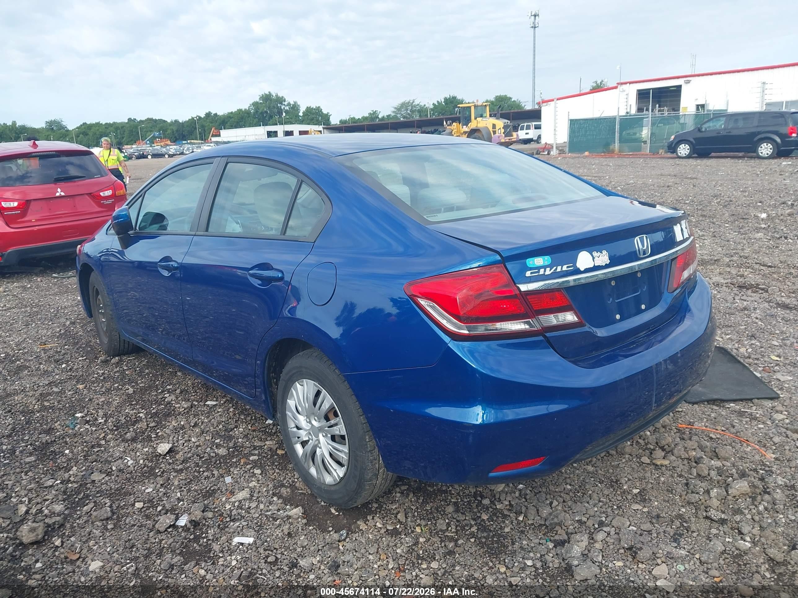 2014 Honda Civic Lx Синий vin: 19XFB2F52EE010689