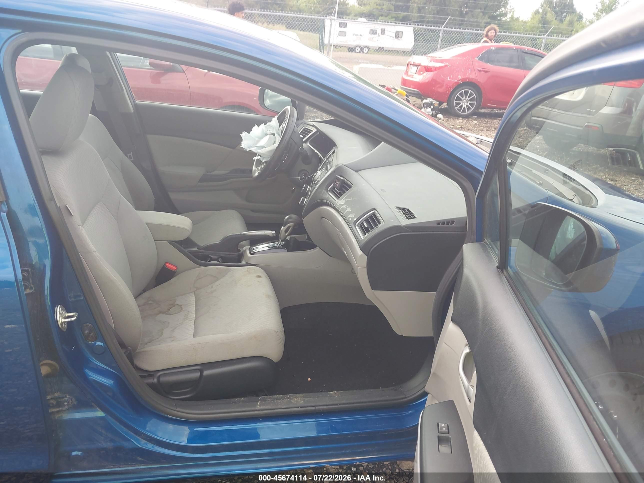 2014 Honda Civic Lx Синий vin: 19XFB2F52EE010689