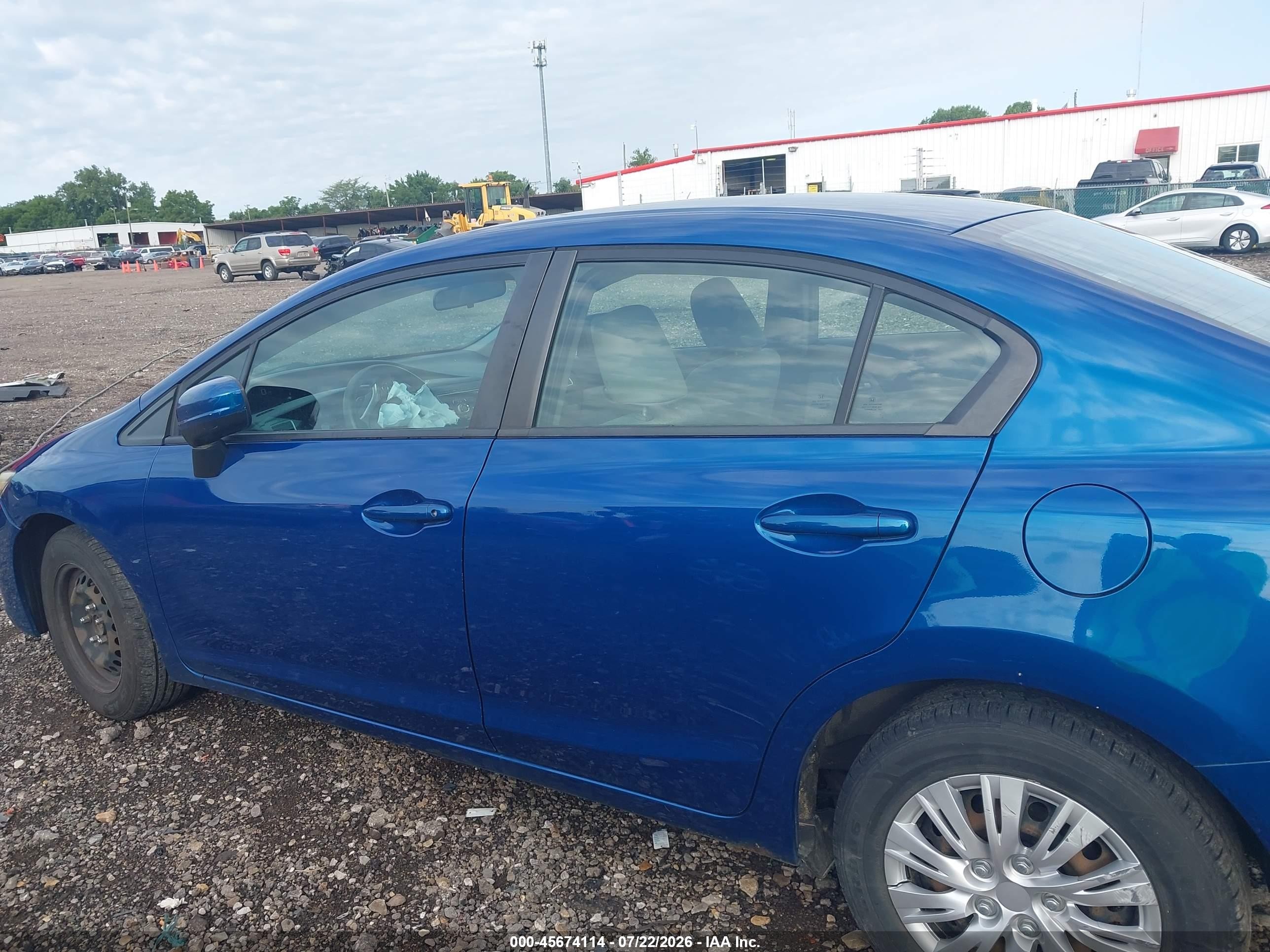 2014 Honda Civic Lx Синий vin: 19XFB2F52EE010689