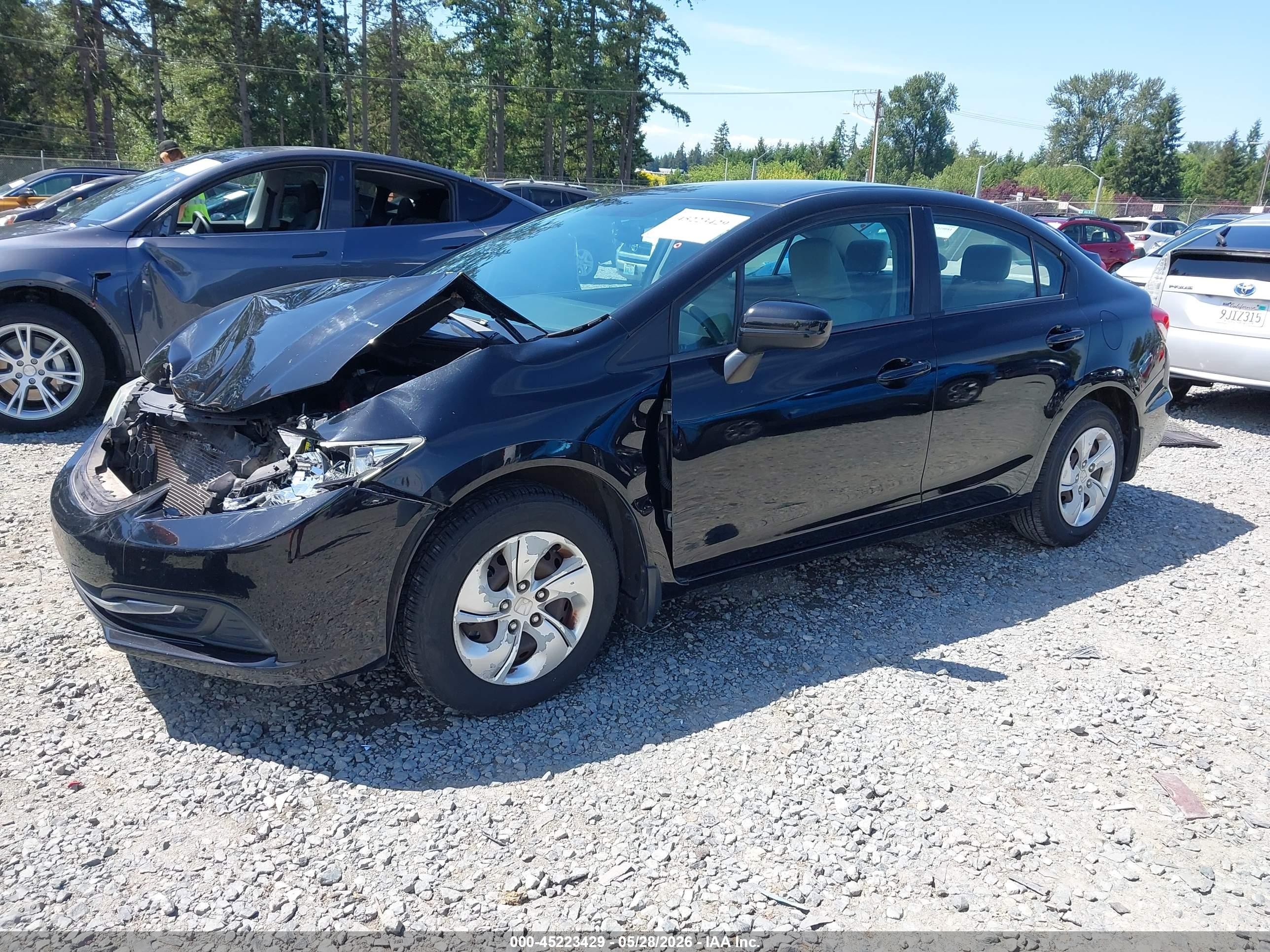 2014 Honda Civic Lx Черный vin: 19XFB2F52EE013818
