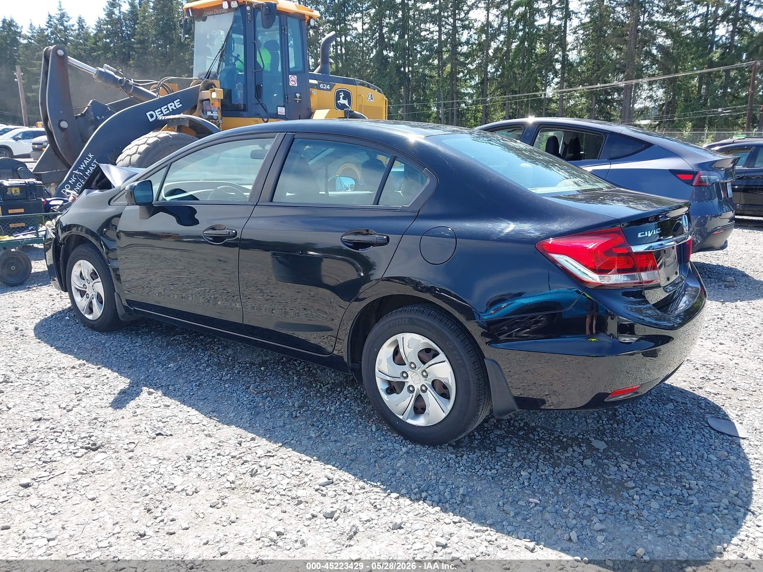 2014 Honda Civic Lx Черный vin: 19XFB2F52EE013818