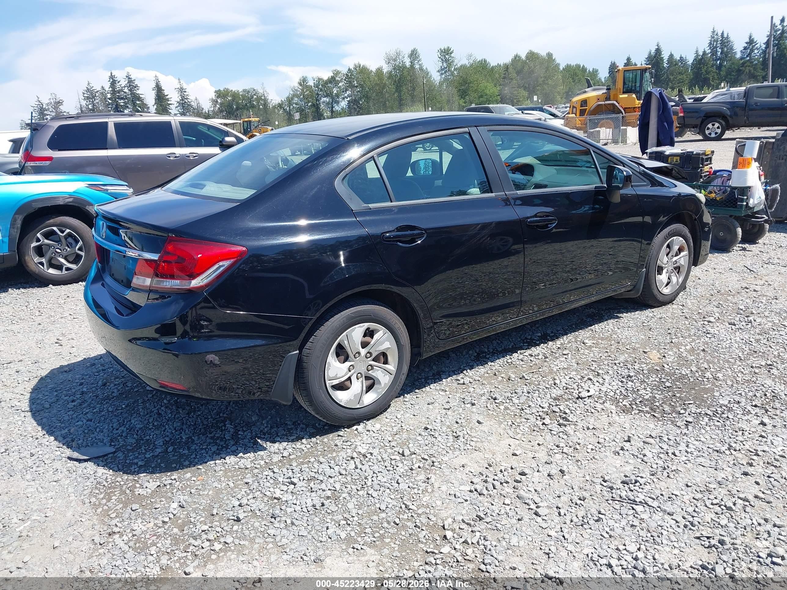 2014 Honda Civic Lx Черный vin: 19XFB2F52EE013818