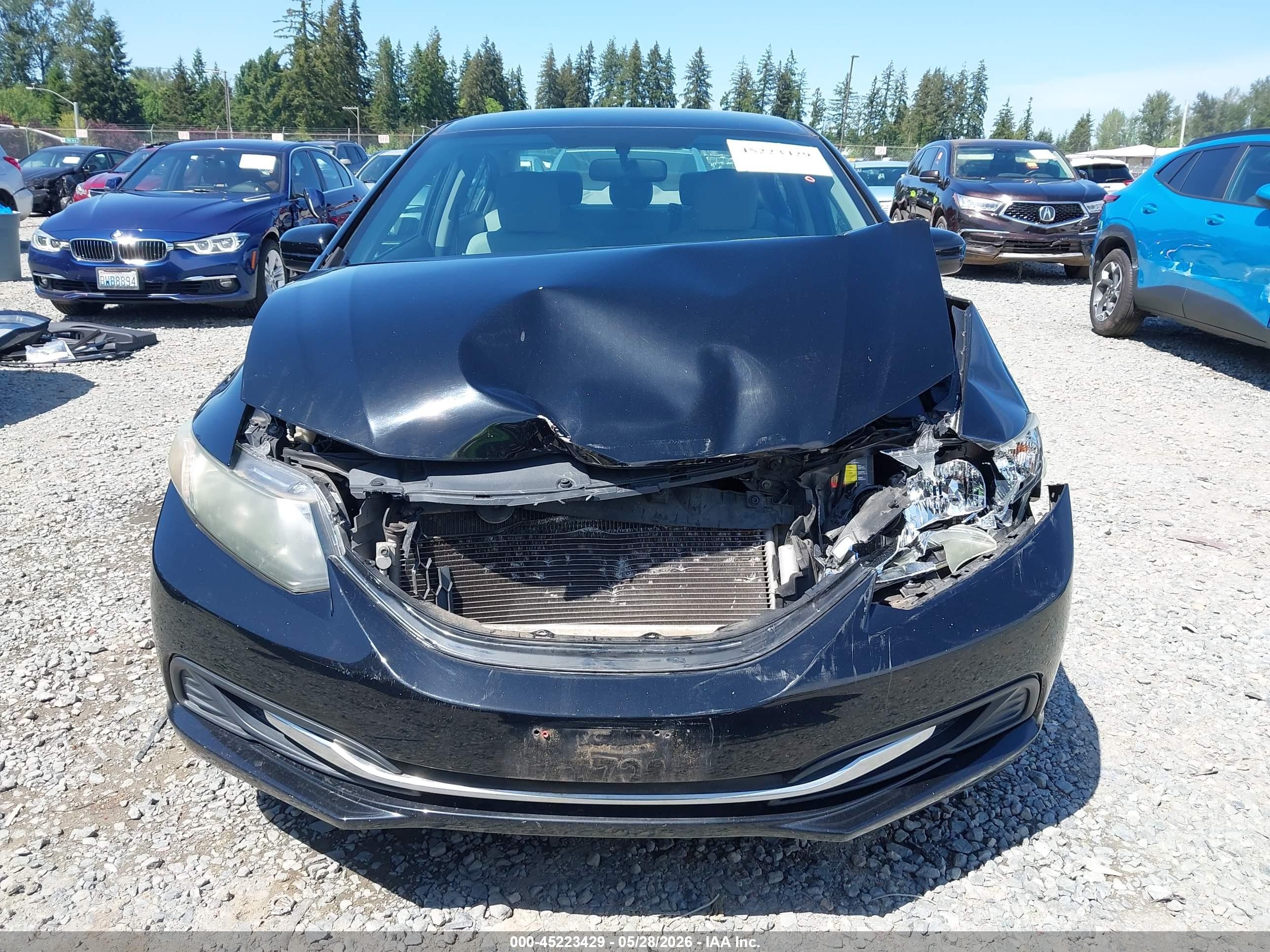 2014 Honda Civic Lx Черный vin: 19XFB2F52EE013818