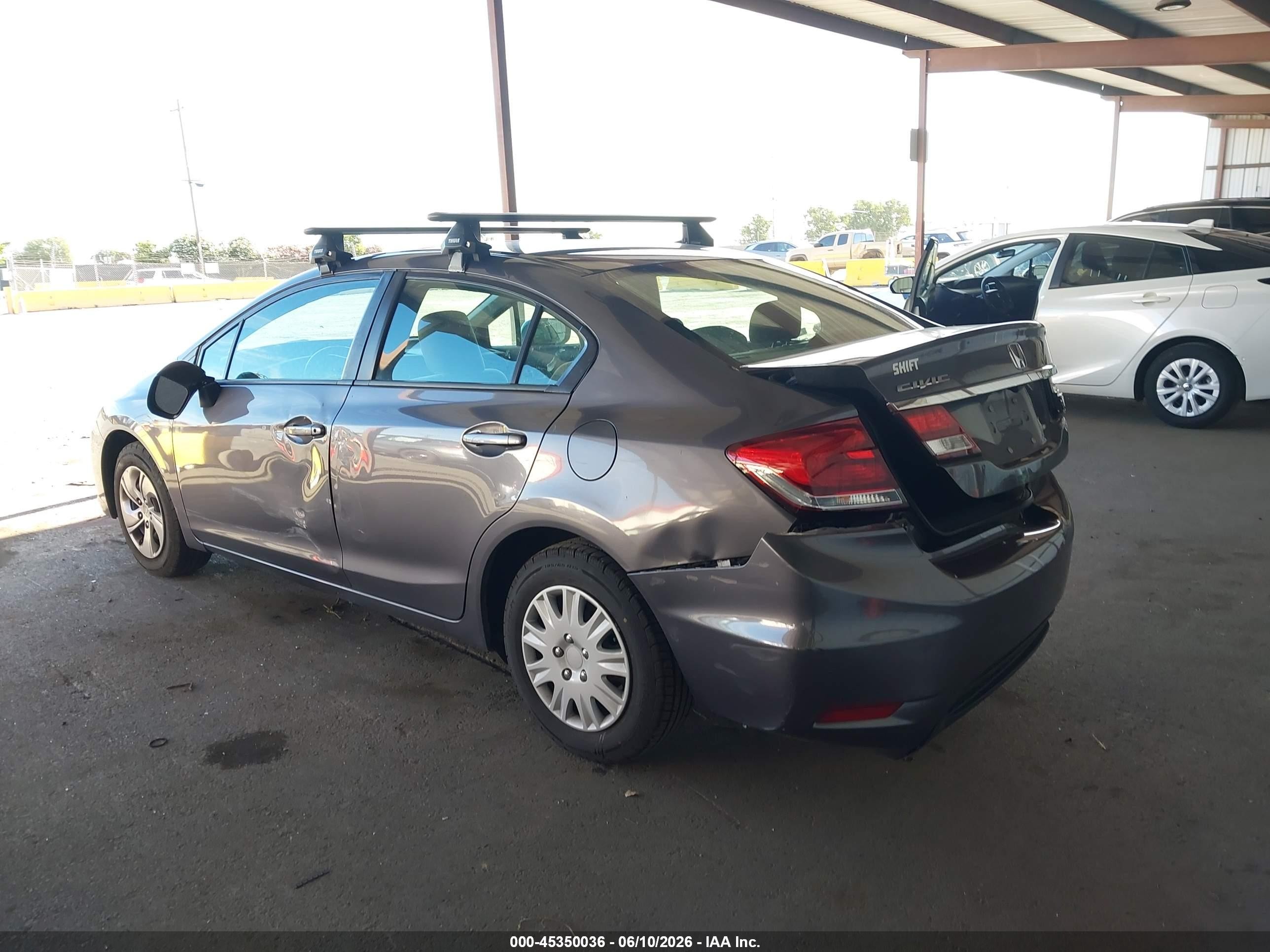 2014 Honda Civic Lx Gray vin: 19XFB2F52EE020168