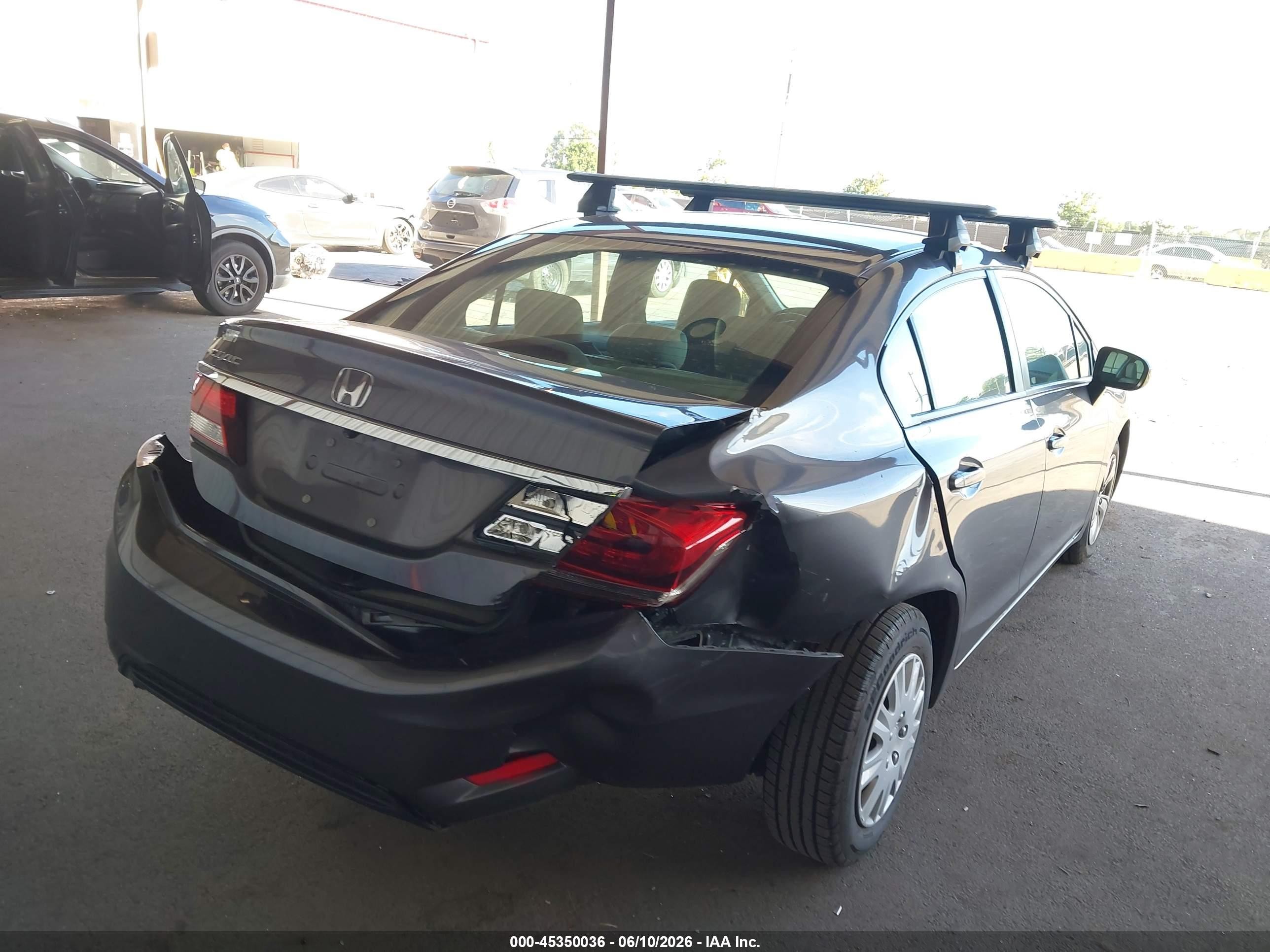 2014 Honda Civic Lx Gray vin: 19XFB2F52EE020168