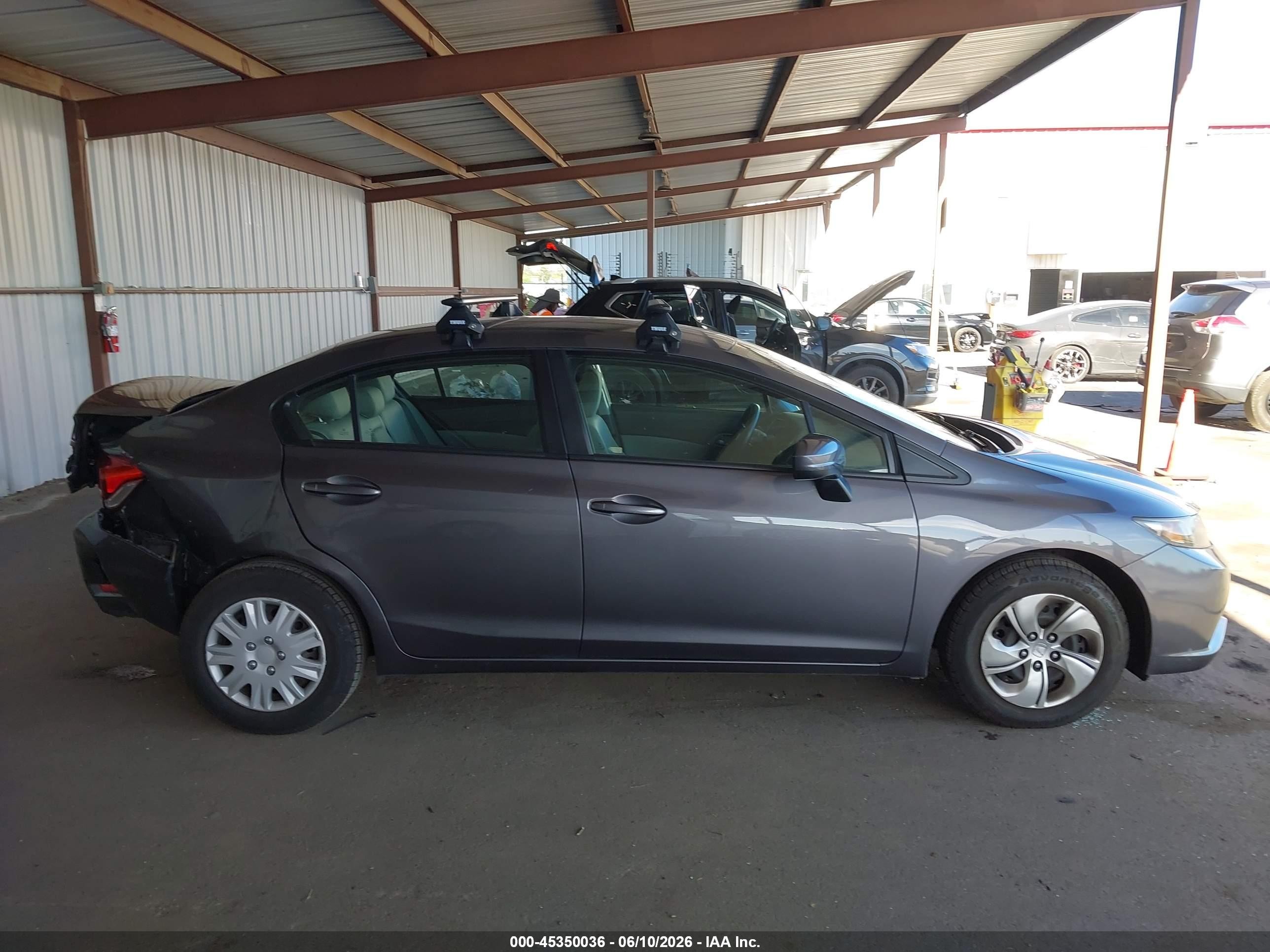 2014 Honda Civic Lx Gray vin: 19XFB2F52EE020168