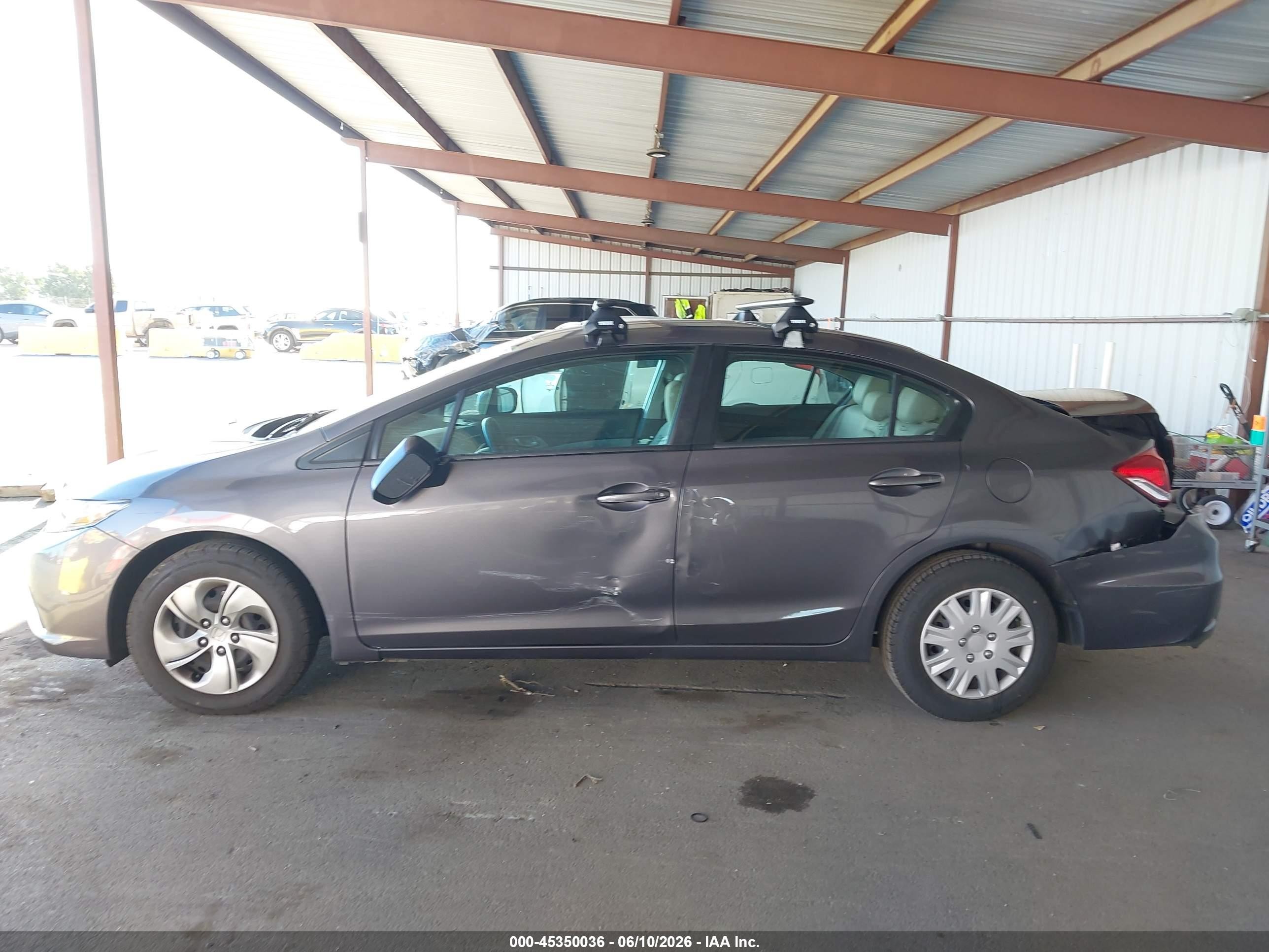 2014 Honda Civic Lx Gray vin: 19XFB2F52EE020168