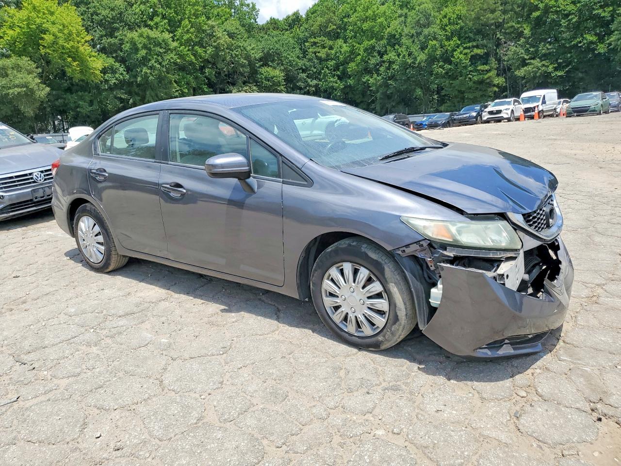 2014 Honda Civic Lx Gray vin: 19XFB2F52EE020350