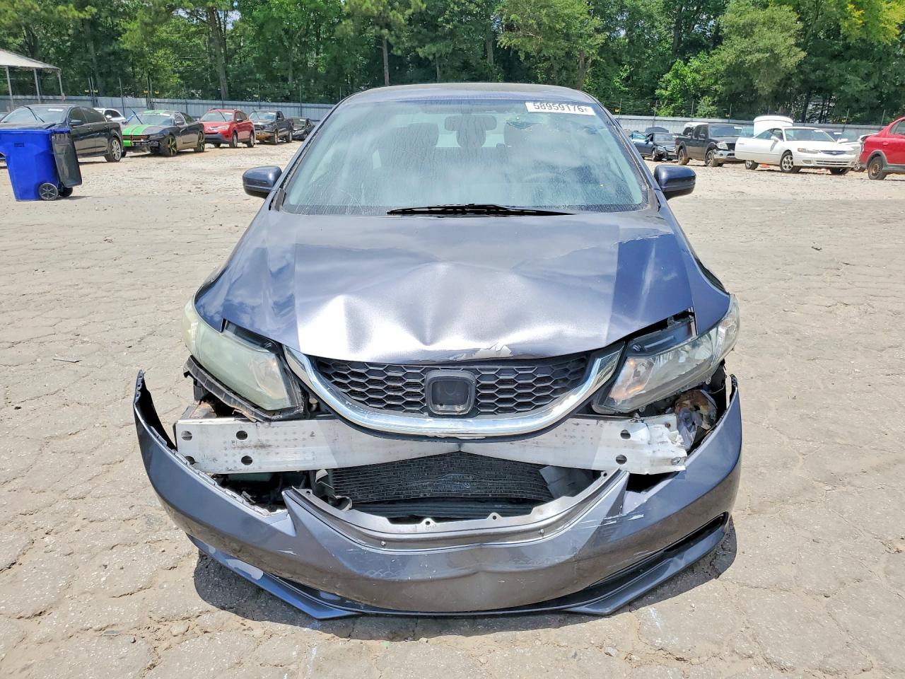 2014 Honda Civic Lx Gray vin: 19XFB2F52EE020350
