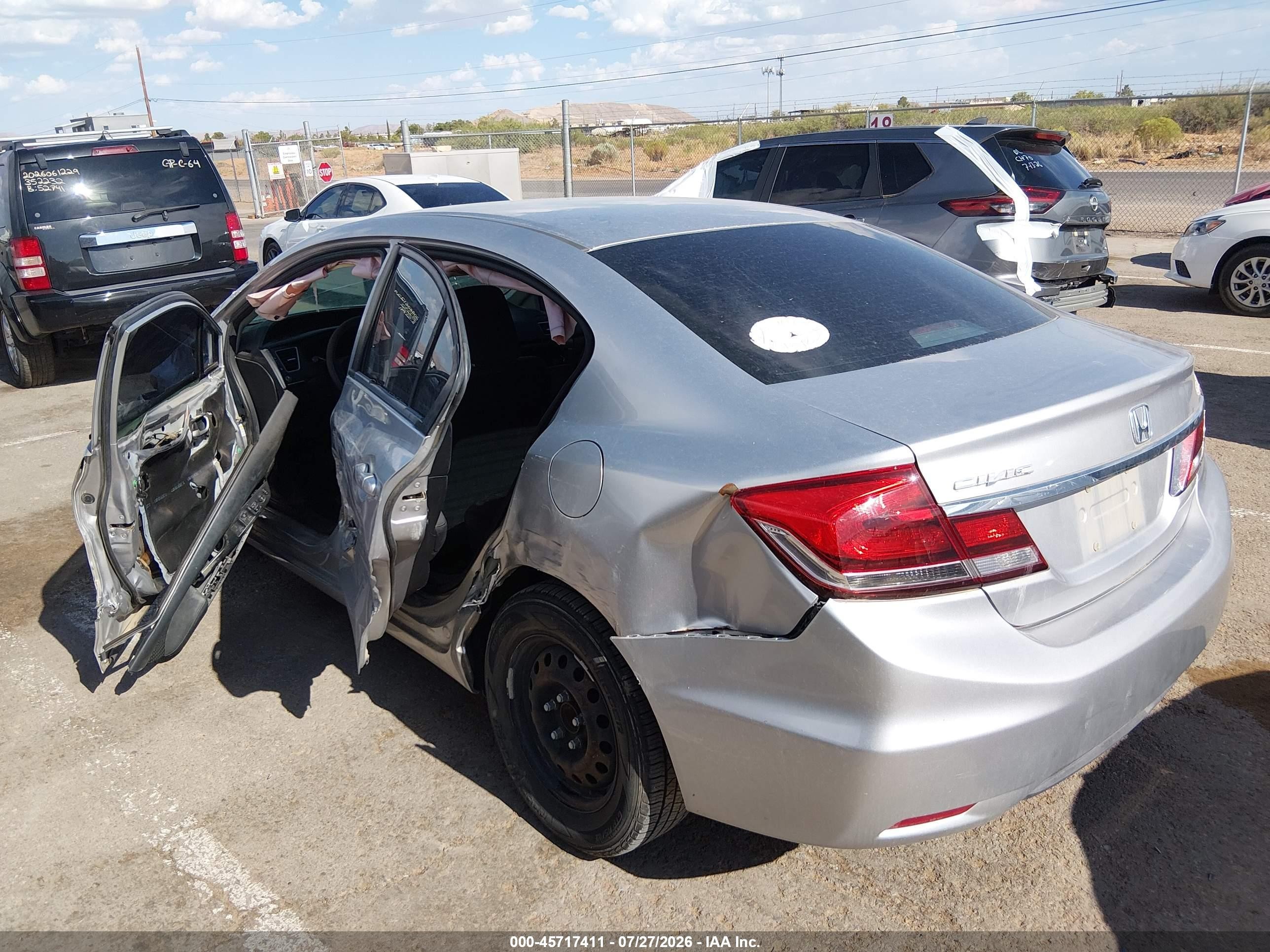 2014 Honda Civic Lx Silver vin: 19XFB2F52EE024611