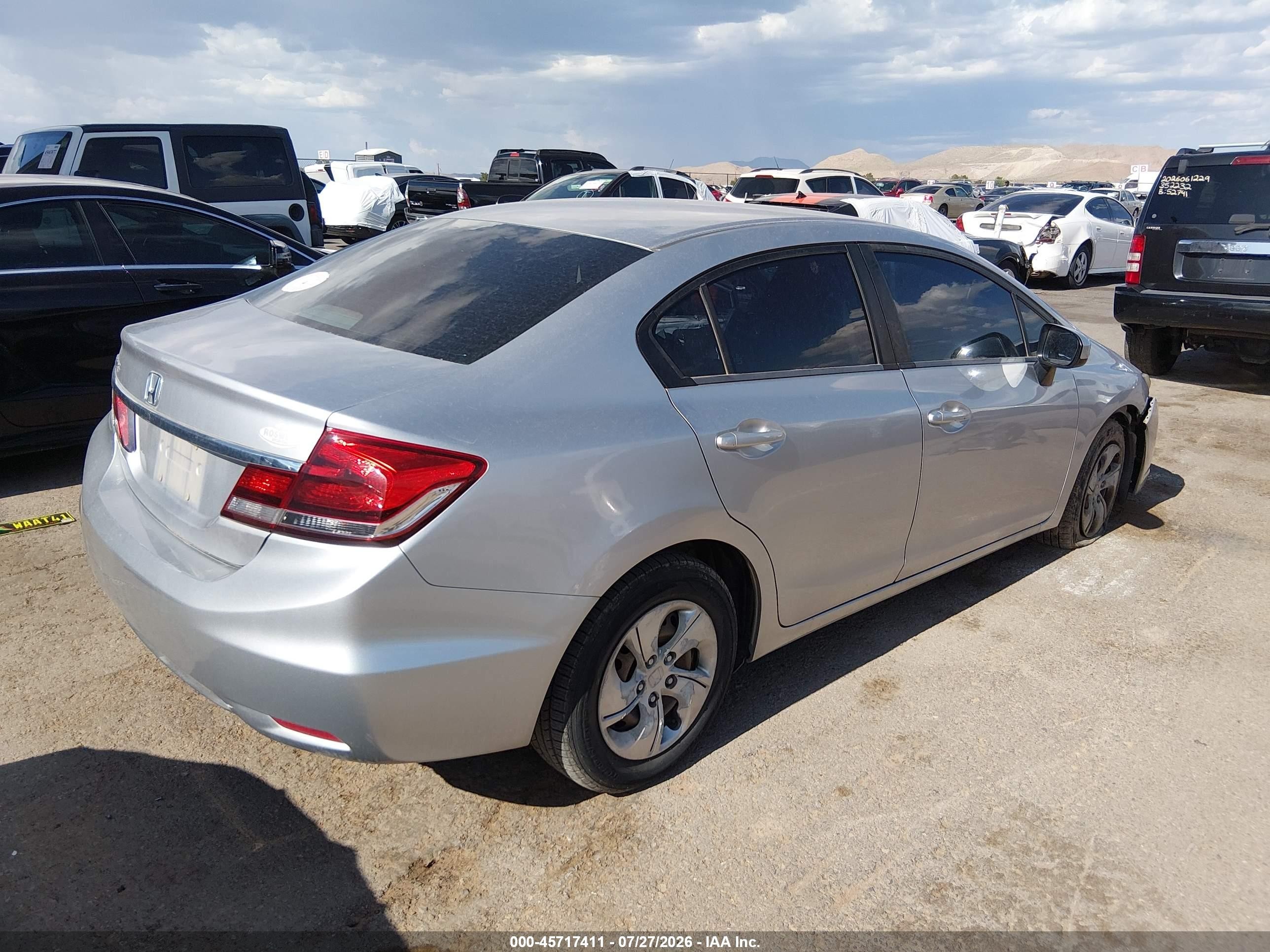 2014 Honda Civic Lx Silver vin: 19XFB2F52EE024611