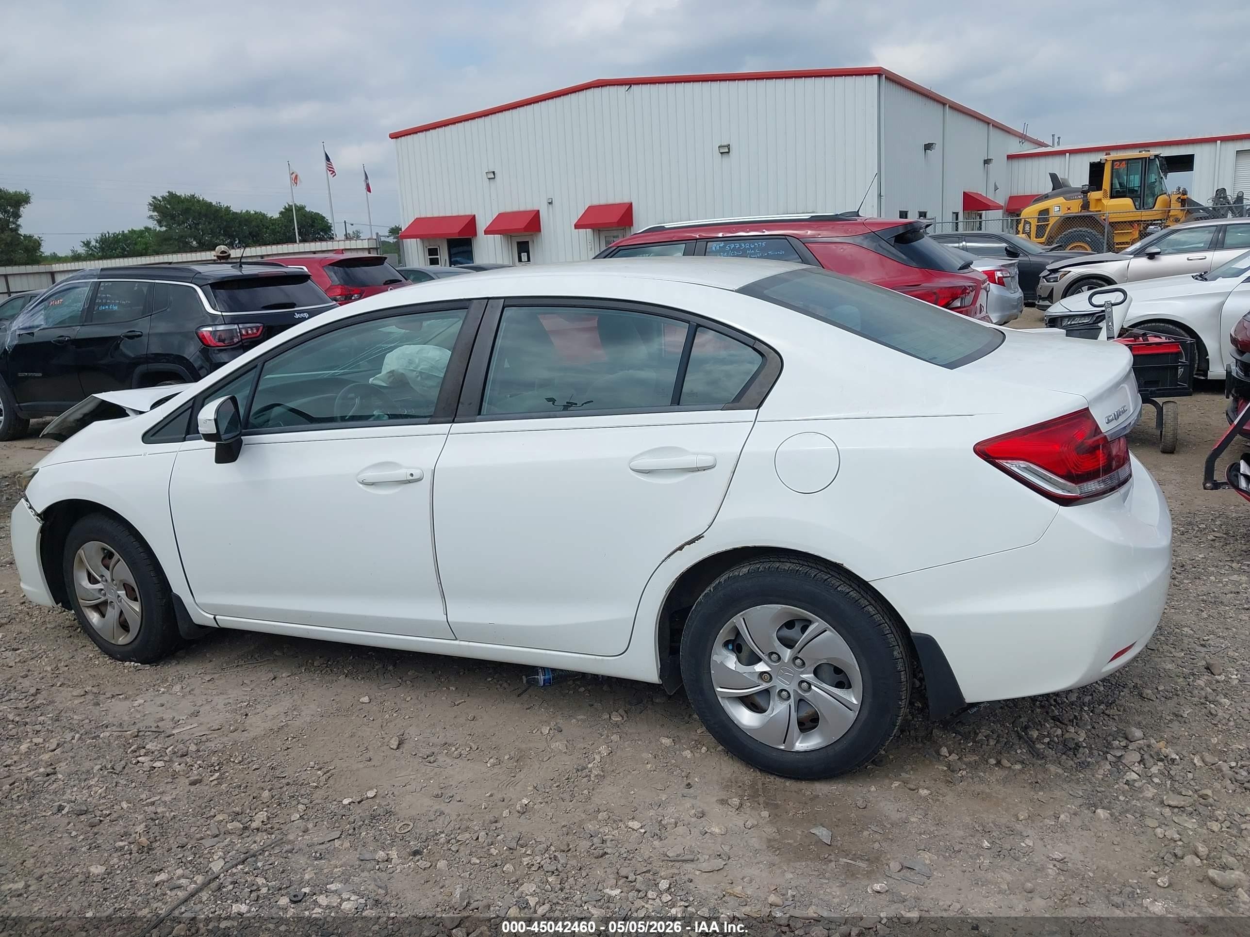 2014 Honda Civic Lx Белый vin: 19XFB2F52EE025032
