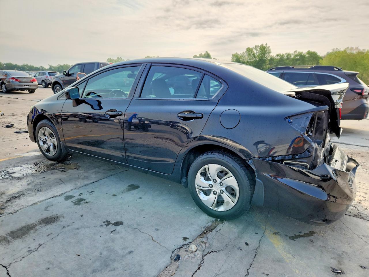 2014 Honda Civic Lx Black vin: 19XFB2F52EE031963